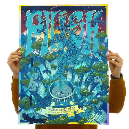 Phish Signed Poster -New Years Run 2023- Donders 109 Metallic