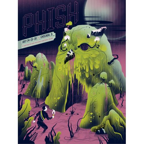 Phish Signed Poster - July 14-16, 2017 - Northerly Island
