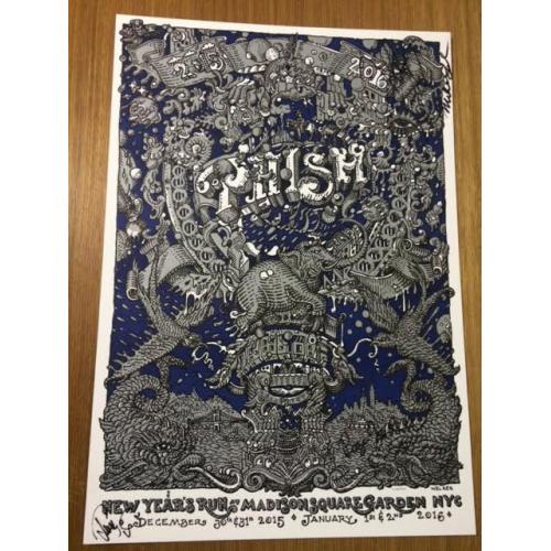 Phish Signed Poster - New Years Run 2015/2016- Madison Square Garden