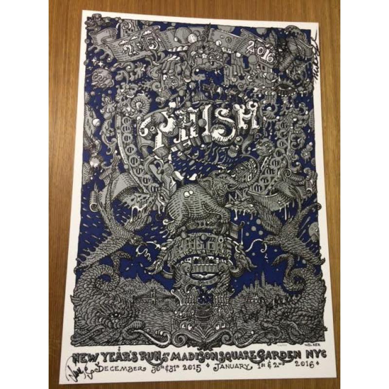 Phish Signed Poster - New Years Run 2015/2016- Madison Square Garden