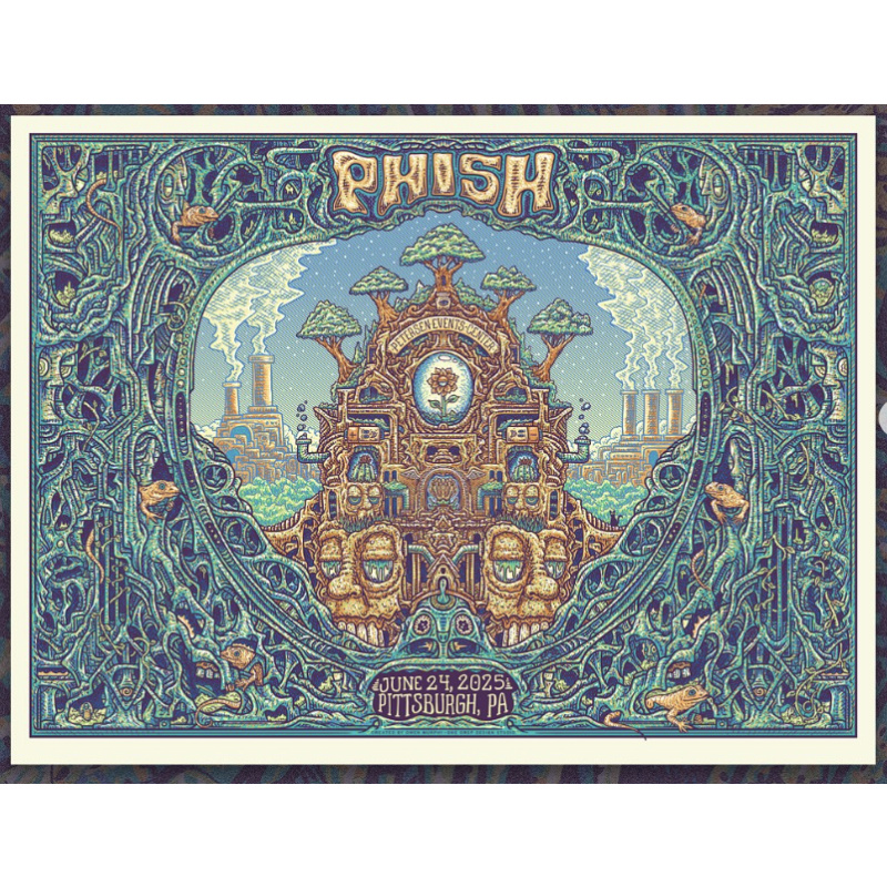 Phish Signed Poster - Pittsburgh - 6/24/25 -  108