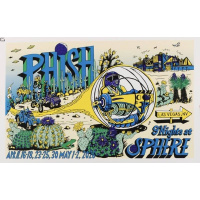 Phish Signed Poster Sphere 2026 - Pollock Blue Sky 108 FOIL