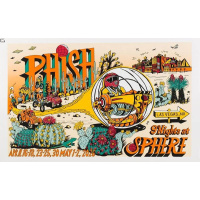 Phish Signed Poster Sphere 2026 - Pollock Desert Orange 108