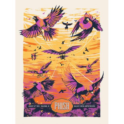 Phish Signed Poster - August 14, 2015 - Raleigh, NC