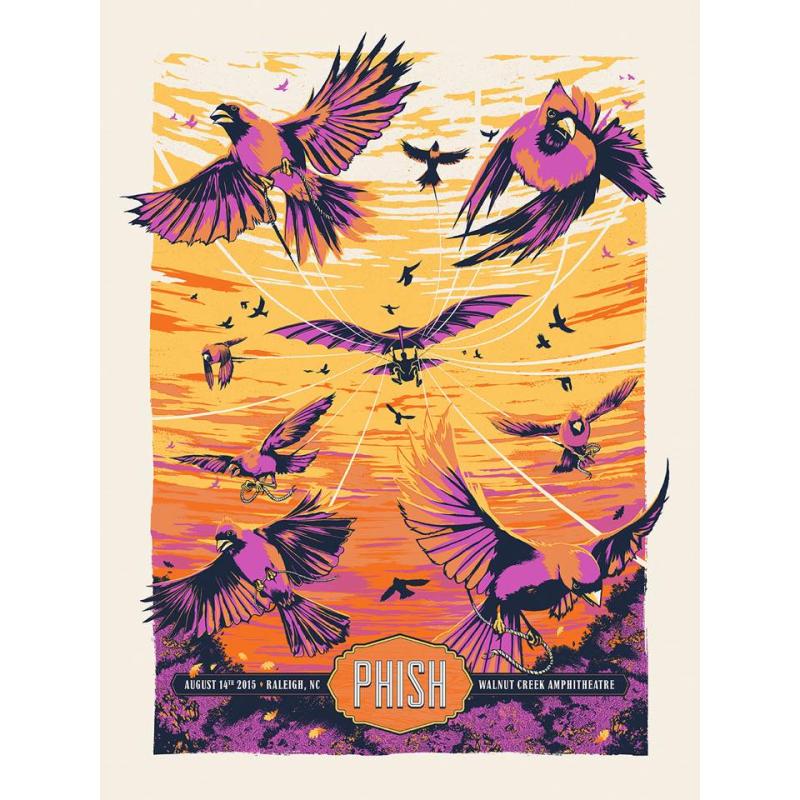 Phish Signed Poster - August 14, 2015 - Raleigh, NC