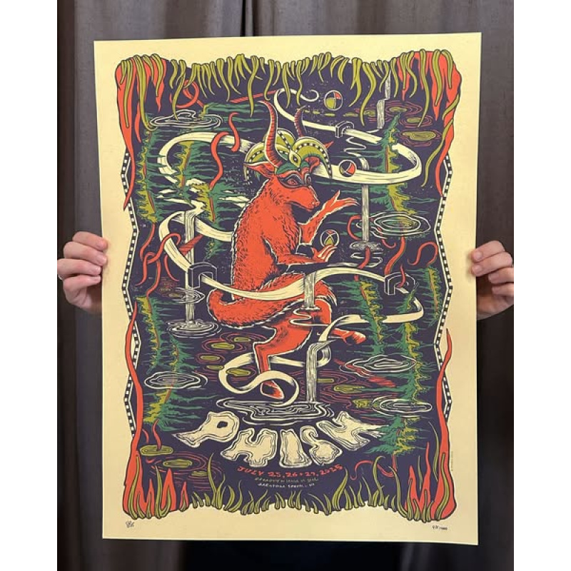 Phish Signed Poster - Saratoga Springs -  7/25/25 - 108
