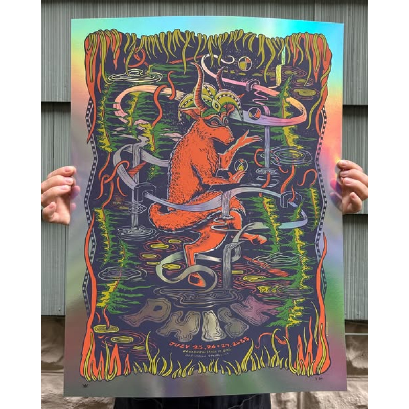 Phish Signed Poster - Saratoga Springs -  7/25/25 - 108 Holographic
