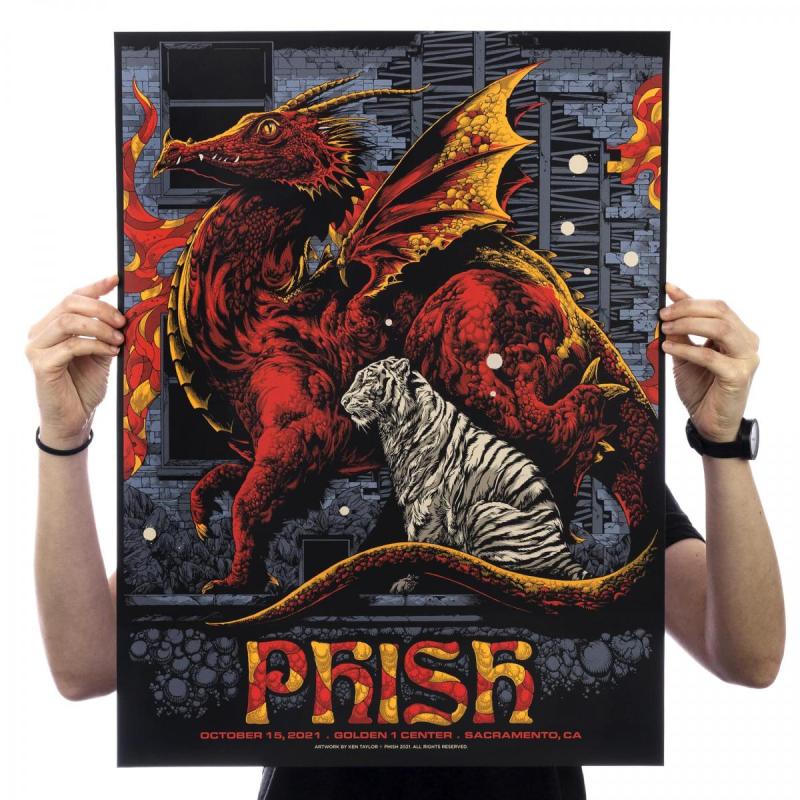 Phish Signed Poster - Oct 15, 2021 - Sacramento, CA  - Taylor 110