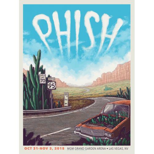 Phish Signed Poster - October 31 - November 3, 2018 - Las Vegas (Santora)
