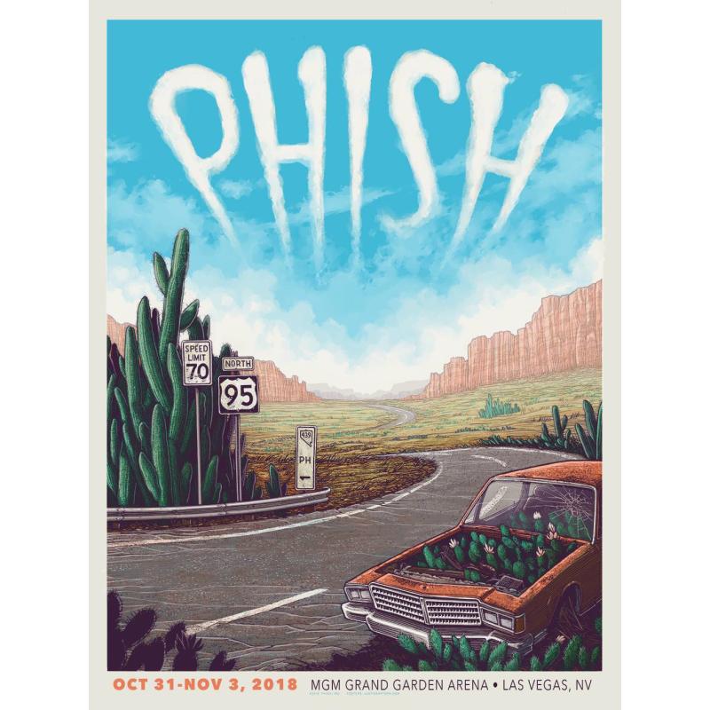 Phish Signed Poster - October 31 - November 3, 2018 - Las Vegas (Santora)