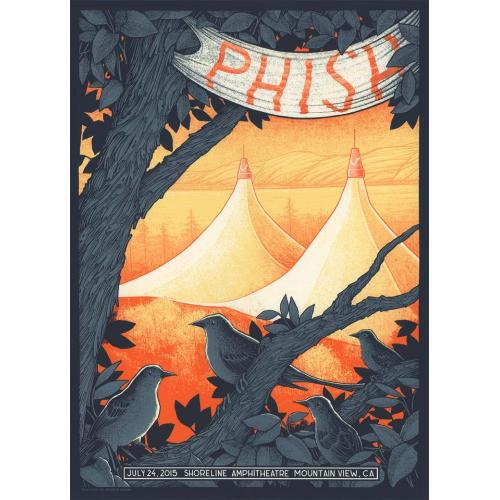 Phish Signed Poster - July 24, 2015 - Mountain View, CA