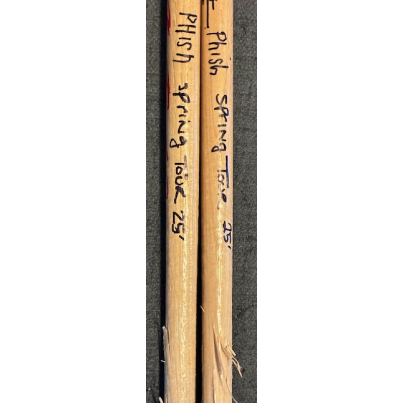 Jon Fishman Signed and Show Used Drumsticks (Phish - Spring - Lot 2-  2025)