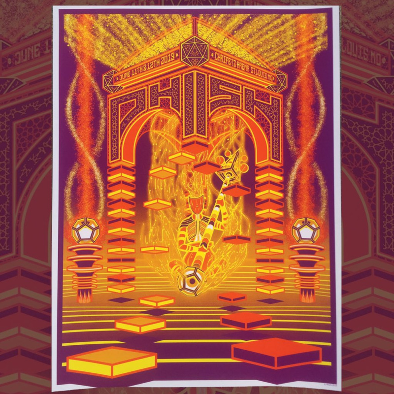 Phish Signed Poster - June 11/12, 2019 - St. Louis (Purple)