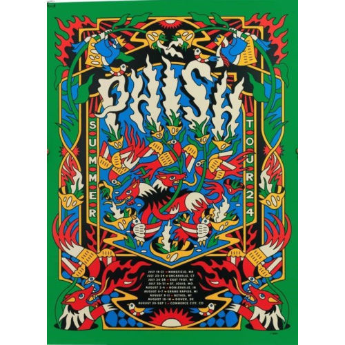 Phish Signed Poster - Summer Tour - Noom 108