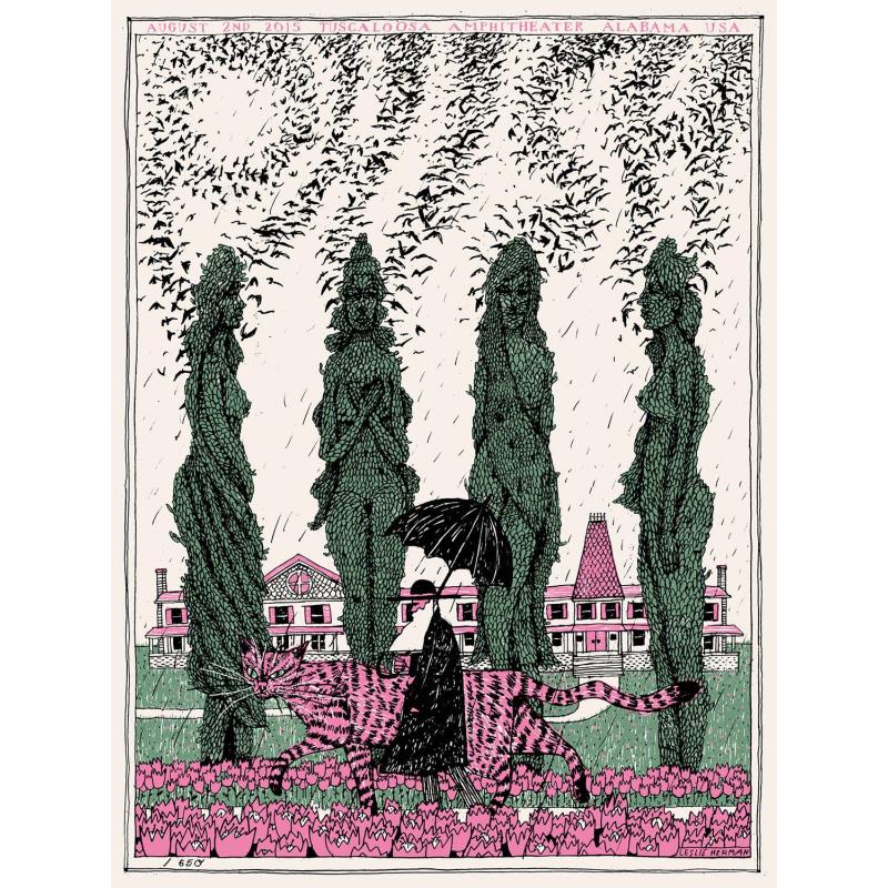 Phish Signed Poster - August 2, 2015 - Tuscaloosa, AL