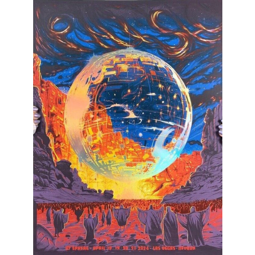 Phish Signed Poster - Sphere 2024 - Kreizenbeck 109