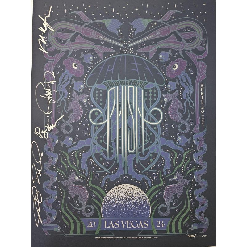 Phish Signed Poster - Sphere 2024 - Steely 108