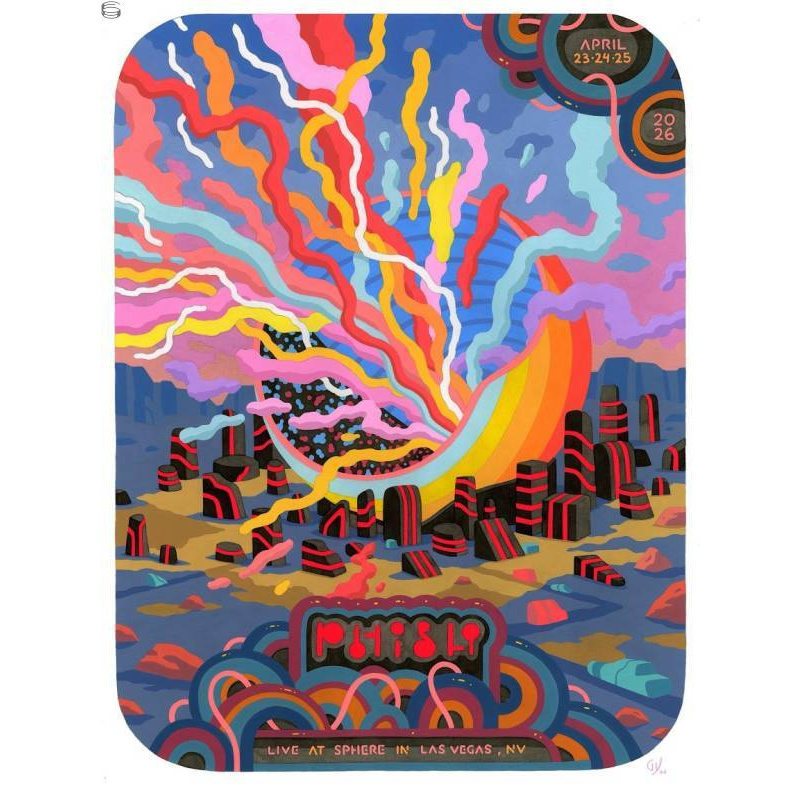 Phish Signed Poster Sphere 2026 - Yarrington 109 FOIL