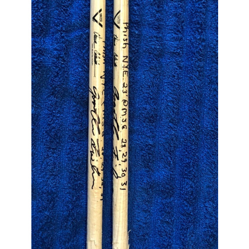 Jon Fishman Signed and Show Used Drumsticks (Phish - New Years Run 2023)
