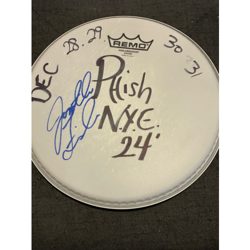 Jon Fishman Signed and Show Used 10" Drumhead (Phish - New Years 2024/2025)