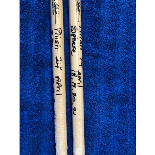 Jon Fishman Signed and Show Used Drumsticks (Phish - Sphere 2024)