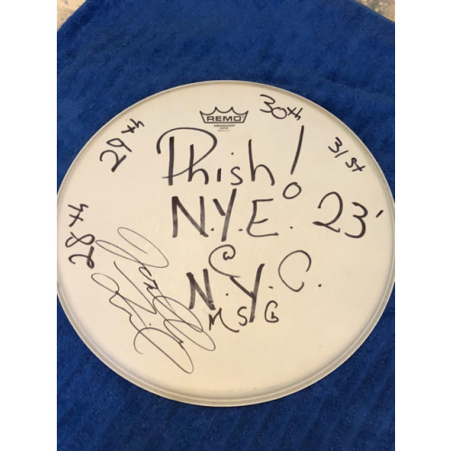 Jon Fishman Signed and Show Used 16" Drumhead (Phish - New Years 2023)