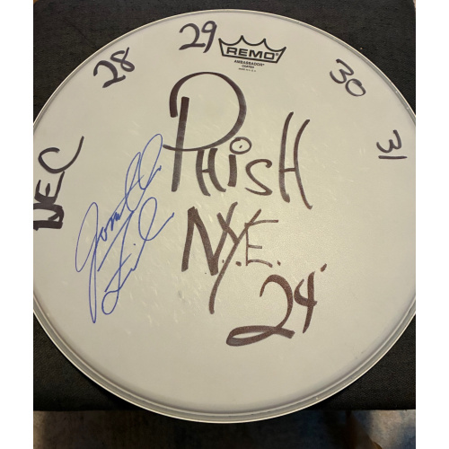 Jon Fishman Signed and Show Used 14" Drumhead (Phish - New Years 2024/2025)