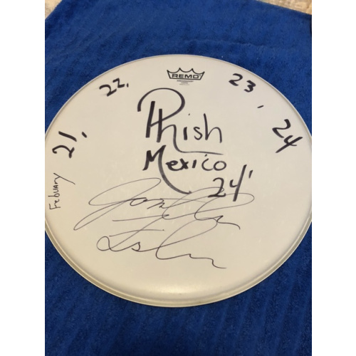 Jon Fishman Signed and Show Used 16" Drumhead (Phish - Mexico 2024)