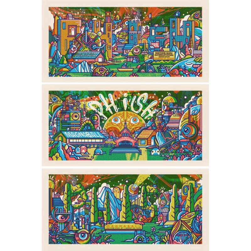 Phish Signed Poster - August 21-23, 2015 - Magnaball (3 poster set)
